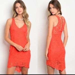 Sleeveless Lace Mini Dress